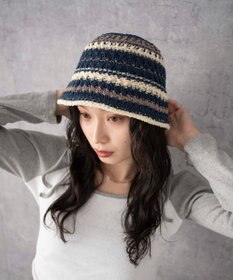 WEGO クロシェ編みボーダーハット
