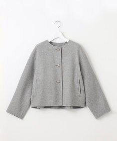 23区 ウールリバー ノーカラーコート