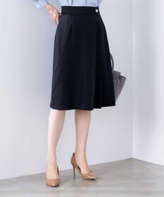 Tiaclasse 【ダブルクロス・洗える】アシンメトリープリーツスカート