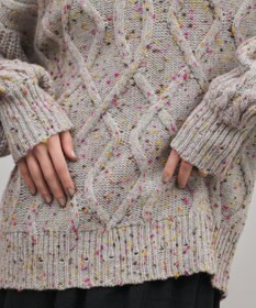 GRACE CONTINENTAL ケーブルニットトップ