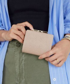 TOPKAPI 【TOPKAPI】イタリアンレザー リザード型押し がま口２つ折り財布 LUCIA ルチア