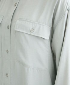 Green Parks ・ＳＵＧＡＲ　ＳＰＯＯＮ　サテンオーバーシャツチュニック