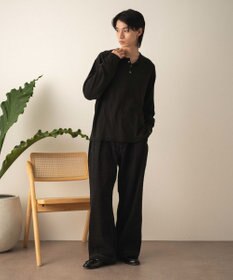 WEGO リングドットヘンリーネックプルオーバー