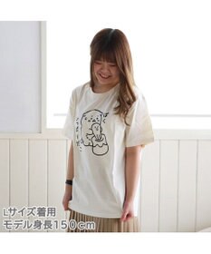 Mother garden 【ネット店限定】しろたん Tシャツ 半袖 《ぼくひっぱりだこ柄》 オフホワイト色　S/M/L/XL