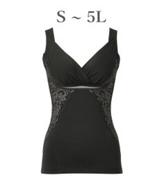 BRADELIS New York 【BRADELIS NewYork peace】綿混キャッチャーカップレースブラキャミ24 ノンワイヤー 補正 下着 ボディスーツ カップ付き ブラトップ