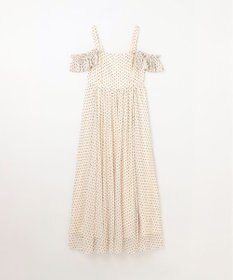 GRACE CONTINENTAL ドットジャガードノースリーブワンピース