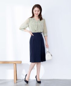 Tiaclasse 【ダブルクロス・洗える】アシンメトリープリーツスカート