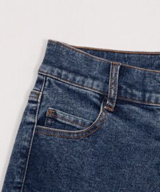 WEGO 【SMサイズ展開/伸びる】カットアウトリボンストレッチフレアデニムパンツ