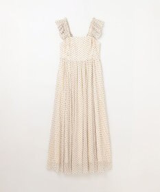 GRACE CONTINENTAL ドットジャガードノースリーブワンピース