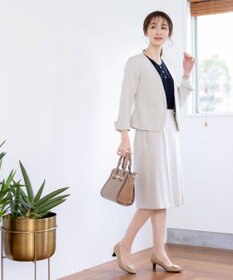 Tiaclasse 【ダブルクロス・洗える】アシンメトリープリーツスカート