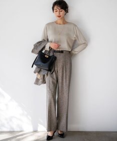 23区 カフスボタン サテンTEEブラウス