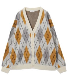 WEGO リラックスフィットパターンカーディガン