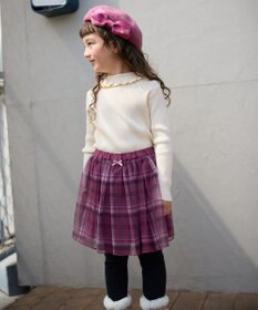 ANY KIDS ネコチャーム付きリボンベレー帽