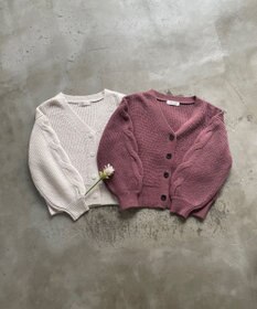 Feroux 【洗える】サイドケーブルバルキー カーディガン