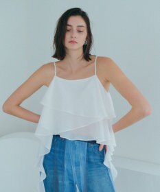 YECCA VECCA アシメラッフルオーバーキャミ