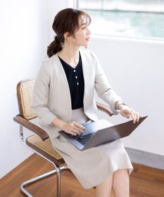 Tiaclasse 【ダブルクロス・洗える】アシンメトリープリーツスカート