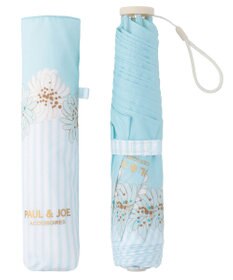 MOONBAT ポール＆ジョー アクセソワ 折りたたみ傘 【超軽量】ストライプ×クリザンテーム