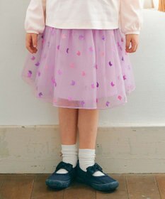 ANY KIDS ラメチュールフレアスカート