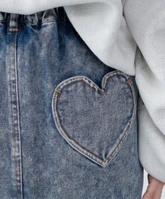 WEGO レースアップハートポケットデニムスカパン