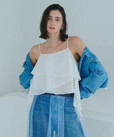 YECCA VECCA アシメラッフルオーバーキャミ