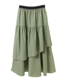 Green Parks ウエストラインフリルティアードスカート