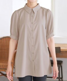 Tiaclasse L パフスリーブシャツチュニック