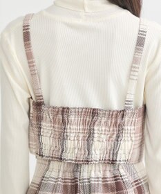 earth music&ecology コットンツイルチェックビスチェ