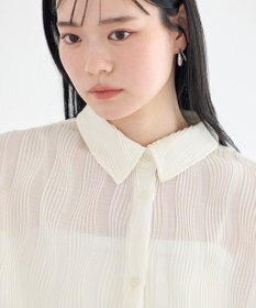 earth music&ecology ランダムプリーツシャツ