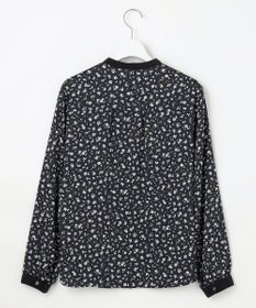 J.PRESS LADIES L 【洗える】スパンウェーブフラワープリント ブラウス