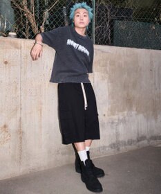 WEGO 【ユニセックス着用ITEM/MLサイズ展開】ブリーチワッフルダメージグラフィックT（SS）