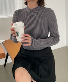 WEGO リブハイネックショートニット