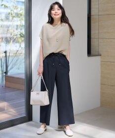 ANY 【洗濯機可/アンチピリング/UVカット】アクリルガーターフレンチスリーブニット