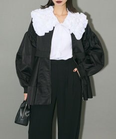 Green Parks フリルビッグカラーブラウス