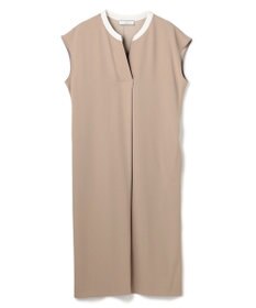 BEIGE， 【Lsize・セットアップ対応】CINDY / 配色ネック フレンチドレス