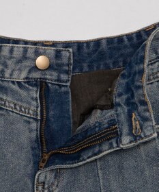 WEGO ベルト付きウォッシュドデニムミニスカパン