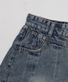 WEGO ベルト付きウォッシュドデニムミニスカパン