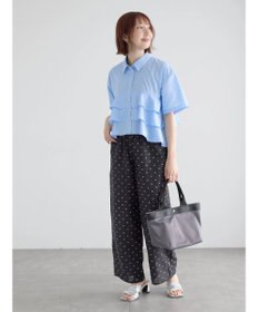 Te chichi 半袖ティアードフリルクロップトシャツ