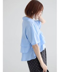 Te chichi 半袖ティアードフリルクロップトシャツ