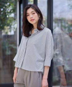 ANY L 【UVカット/抗菌防臭/速乾/手洗い可】エニィファンクション ストライプドルマンシャツ