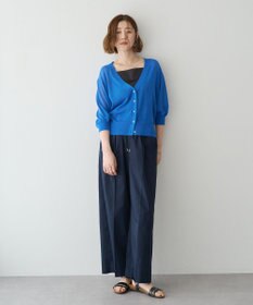 YECCA VECCA シアーニットVネックカーディガン