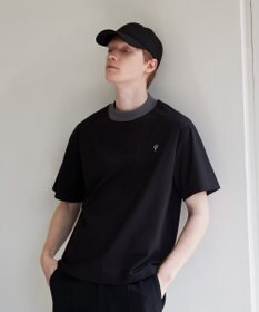 23区GOLF 【23Fondation/MEN】バイカラー モックネックシャツ 余裕のあるサイズ感 着疲れしない