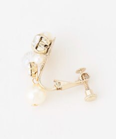 ANY SIS ドロップパール調ジュエル イヤリング