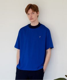 23区GOLF 【23Fondation/MEN】バイカラー モックネックシャツ 余裕のあるサイズ感 着疲れしない