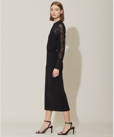 ICB 【洗える】ナイロンラッセルレース バンドカラーシャツ