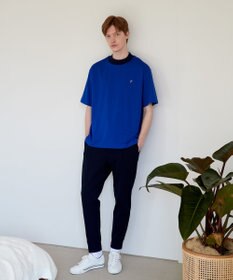 23区GOLF 【23Fondation/MEN】バイカラー モックネックシャツ 余裕のあるサイズ感 着疲れしない