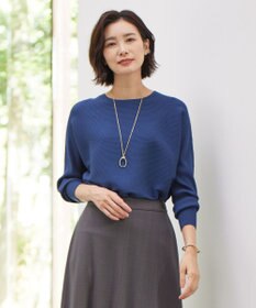 J.PRESS LADIES 【洗える】VIS/PE RIB ドルマンスリーブ ニット