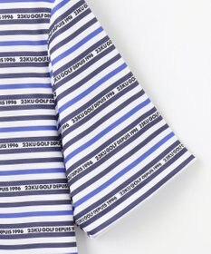 23区GOLF 【MEN】【吸水速乾・UVケア】ボーダーロゴ 半袖シャツ