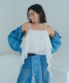 YECCA VECCA アシメラッフルオーバーキャミ