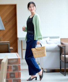 Tiaclasse 透かし編みのシーグラス ラウンドハンドルバッグ