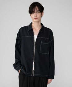 WEGO 【ユニセックス着用ITEM/MLサイズ展開】カラーステッチシャツジャケット